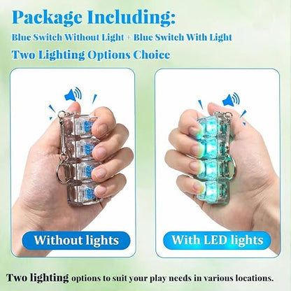 4-in-1 Keyboard Fidget Toy Fidget Keyboard Clicker with LED